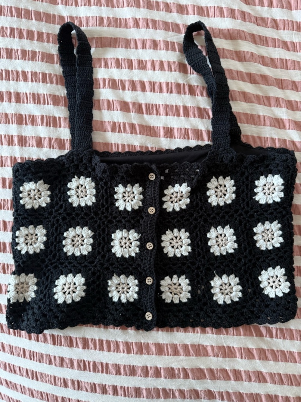 Lucca crochet black and white top - Picture 3 of 5